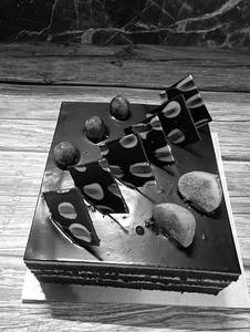 Chocolate Mousse Log Cake