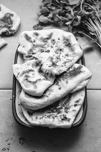 Stuffed Naan [Soya Keema]