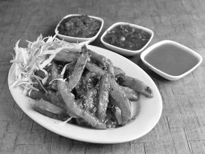 Deep Fried Potato Hot Garlic Dry