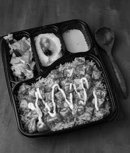 Paneer Shawarma On Herbed Rice