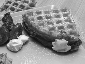 Strawberry Cream Cheese Waffles