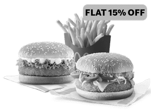 Corn & Cheese Burger + McVeggie Burger+ Fries (M)