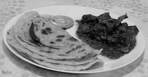 Laccha Paratha (2 Pcs) + Chicken Masala