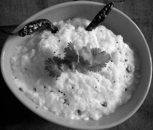 White Rice With Cup Curd & Rasam