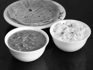 2 Roti + Dal Fry + Veg Fried Rice