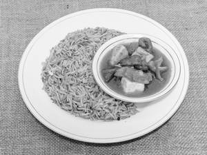 Fried Rice with Chilli Paneer Gravy [ Serces 1]