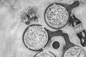 Onion Pizza + Tamato Pizza + Corn Pizza + Capsicum Pizza + Coke 750 ML