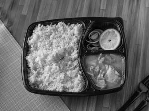 Plain Rice with Pork Bamboo - Shoot
