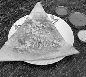 Onion Plain Dosa (served With Sambar And Chutney)