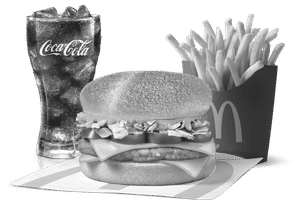 McSaver Triple Cheese Chicken Burger Meal.