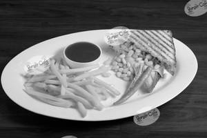 Chilly Cheese Corn Sandwich&  French Fries