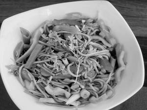 Non-veg Stir Fry Spaghetti Pasta