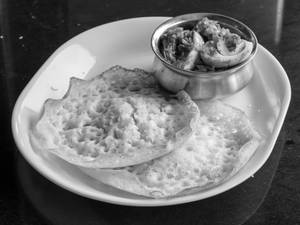 Appam with Egg Roast