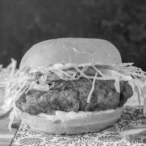 Cheesy chicken burger