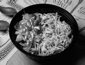 Veg Hakka Noodles With Mix Veg In Hot Garlic Sauce (Wet)