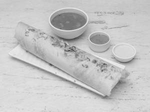 Onion masala dosa
