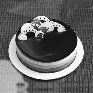 Triple Layered Chocolate Mousse Cake