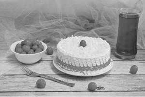 Eggless White Forest Cake