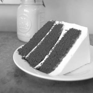 Red Velvet Cake with Cream Cheese Cake Slice