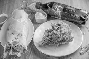 Wrap Chicken Meal (1 Chicken Strip Wrap + 1 Crispy Chicken + Soft Drink (250 Ml).)